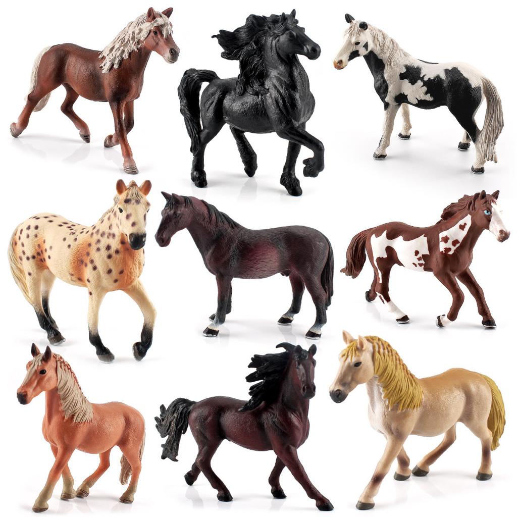 Nine Simulation Ranch Horse Farm Horse Model Haverin Stallion Sharma Hanover Horse Arabian Horse Ornament