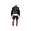 Under Armour American Vintage Stand Collar Large Pocket Color Block Long Sleeve Sweatshirt Men Sweatshirt Black 1359140-001