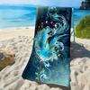 Phoenix Element Wave Pattern Polyester Microfiber Beach Towel Is Highly Absorbent, Suitable for Swimming and Beach Outings