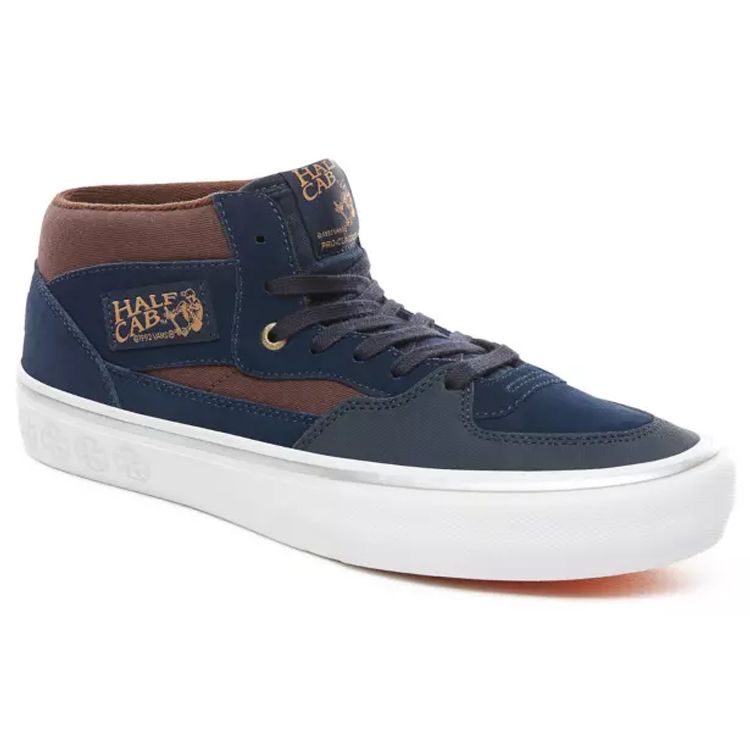 Vans Pro Skate Low Top Lace-Up Mid-Top Skate Shoes Unisex Skate Shoes Blue Brown VN0A38CPUHL