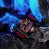 TSAR BOMBA Men's Tonneau Watch 50M Waterproof Sapphire Crystal Silicone Strap Japanese Movement Red Case Thickness 16.8mm