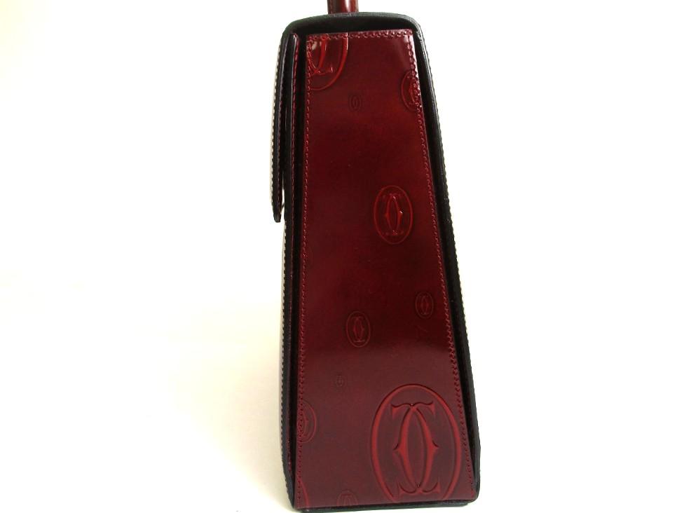 Authentic Cartier Leather Bordeaux Happy Birthday Hand Bag Purse #a881  Refurbished