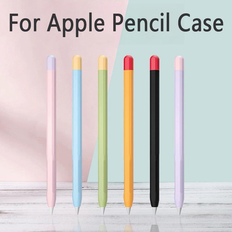 For Apple Pencil 1 2 Stylus Pen Cover Silicone Case Color Matching Protective Shell Non-slip Anti-fall Cases For iPad Pencil 2 1