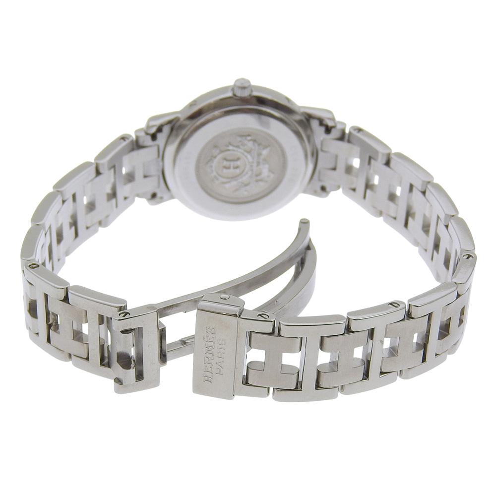 HERMES Clipper Watches CL4.210 grayDial Stainless Steel Quartz Analog display Women Used
