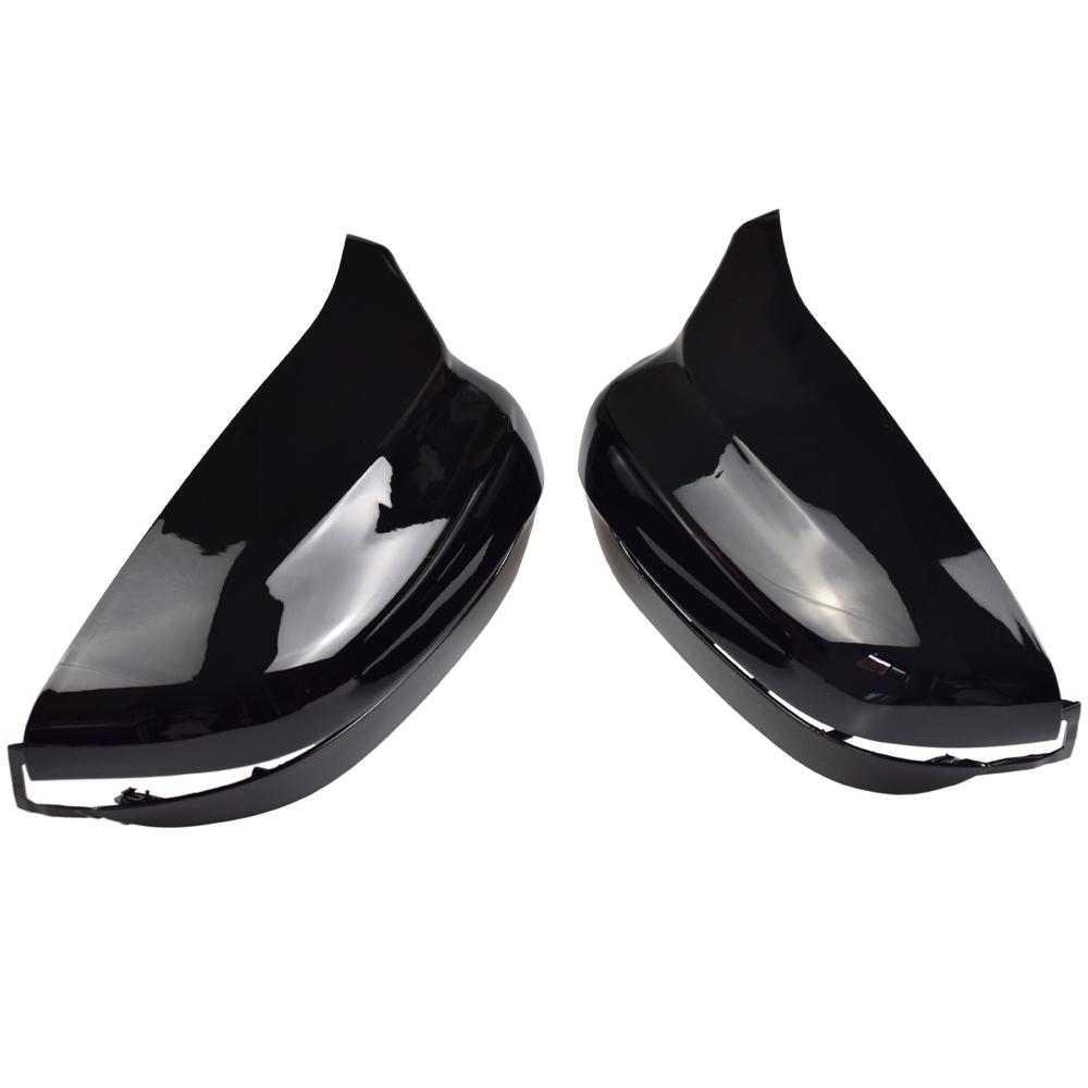 2Pcs Auto Helle Schwarz Seite Rückspiegel Abdeckung Ersatz Für BMW 4 5 7 Serie G30 G31 G38 g22 G11 G12 2016-2018 für
