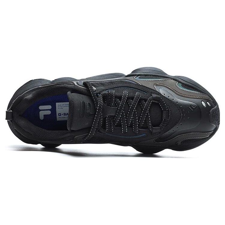 FILA Fusion Tenacity Monster Fabric Synthetic Leather TPU Sports Shock Absorbing Wear Resistant Rebound Low Top Casual Shoes Men sneaker T12M311601FBK