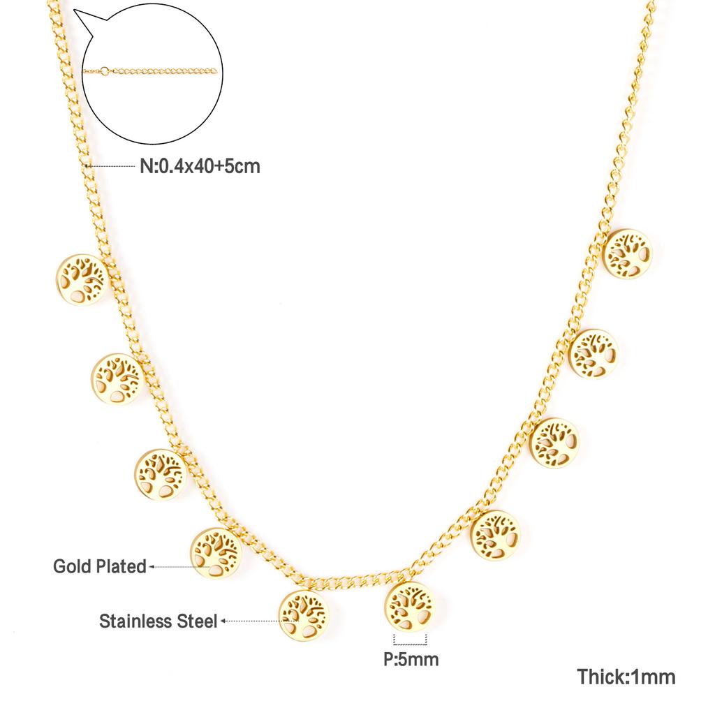 Woman Collier Golden Chains Necklaces Bohemia Star Heart Elegant Stainless Steel Jewelry Trendy
