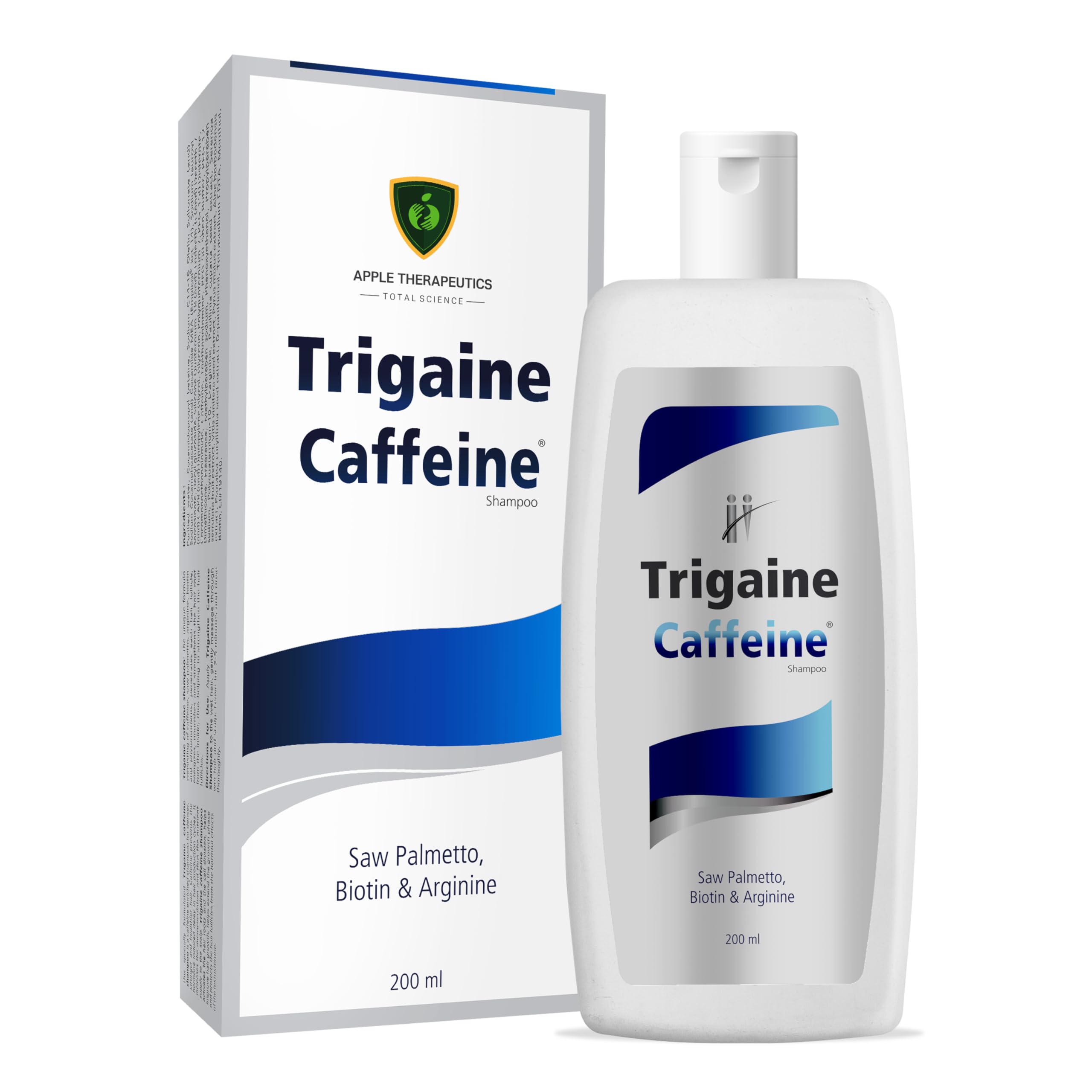 Шампунь Trigaine с кофеином против выпадения волос 200 мл | Шампунь для кожи головы против выпадения волос Рекомендован дерматологами для тусклых, сухих и поврежденных волос | Без сульфатов