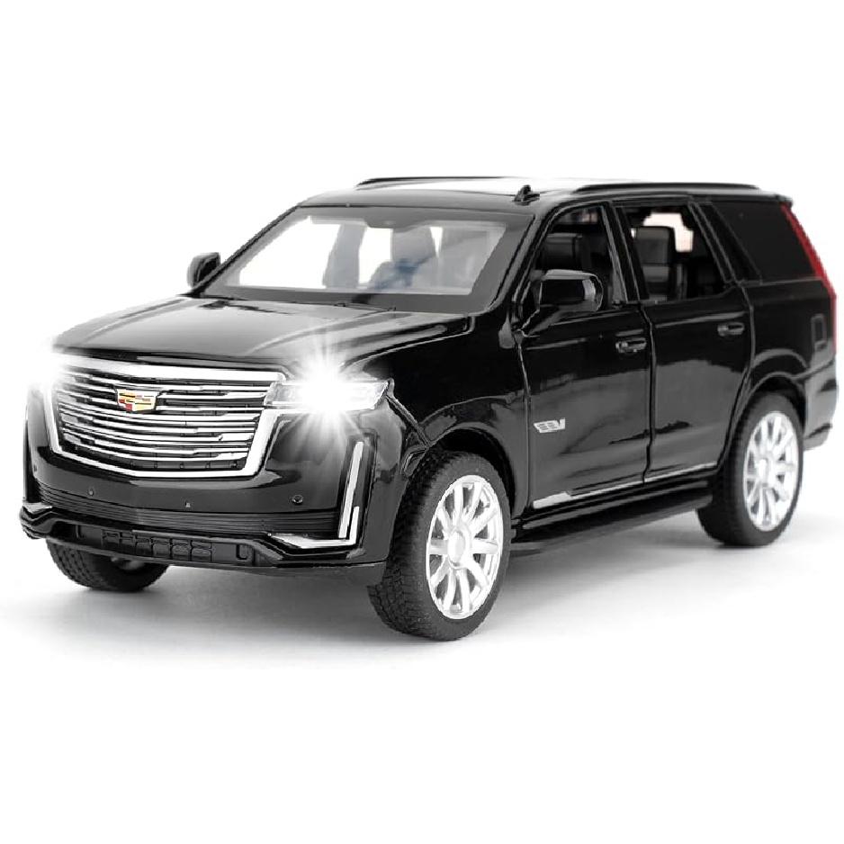 1:32 Scale Car Model Compatible for Collectible Escalade SUV Diecast Toy Vehicle, Zinc Alloy Pull Back Toy Car with Sound and Light for Adult Boys