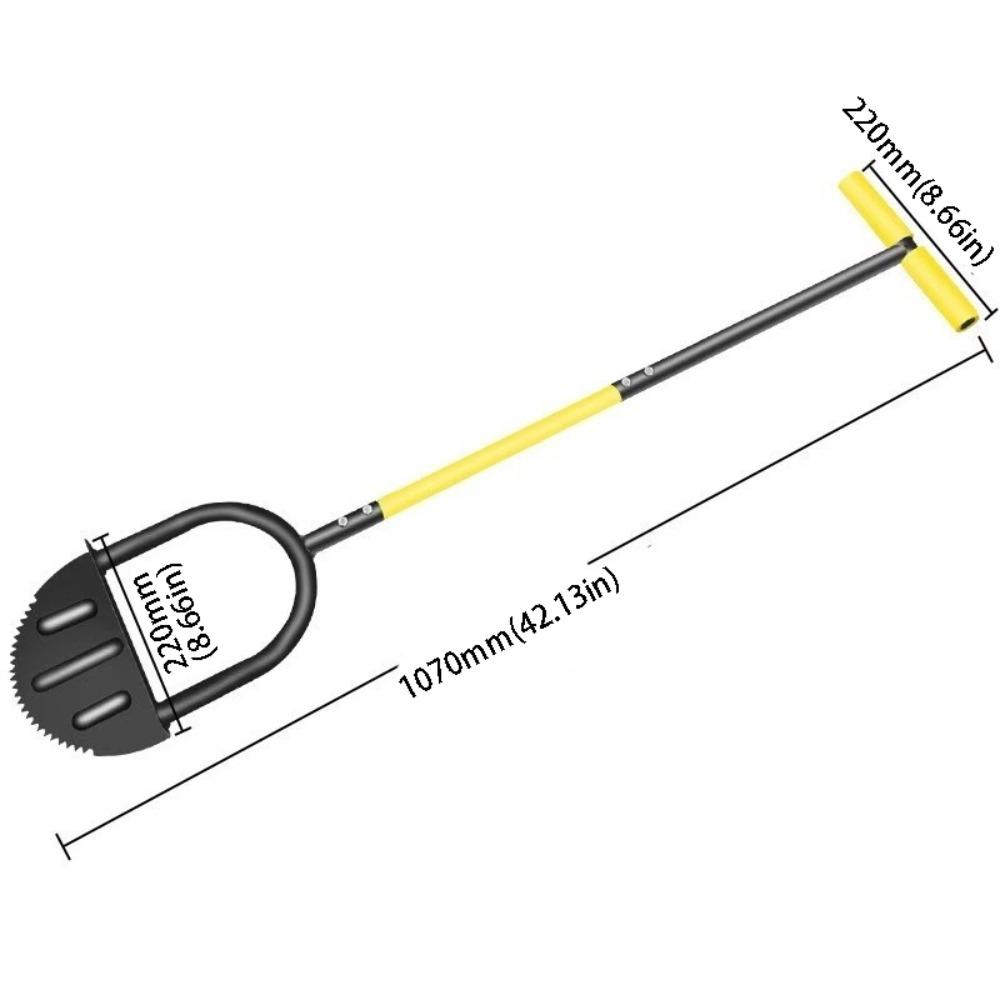 

Grass Trimming Handheld Lawn Mower Manual Portable Edging Tool Half Moon Shape T-Grip Handle Garden Edger Landscaping чорний