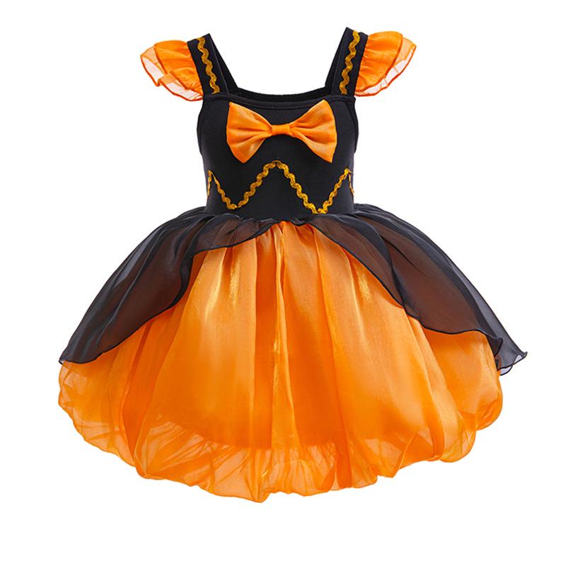Princess Cosplay Dress: Girls' Little Witch Pumpkin Masquerade Costume