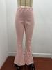 Spring 2025 Women's High-Waisted Micro-Flare Corduroy Pants
