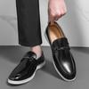 Weiße Lederschuhe Herren Party Gesellschaftsschuhe Für Herren Freizeit Leder Bürolotsen Männlich Freizeit Business Loafer Mann