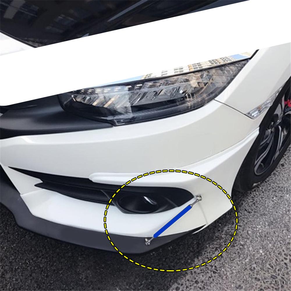 2PCS 75mm Racing Adjustable Front Bumper Lip Splitter Support Bar/Pull Rod Kit