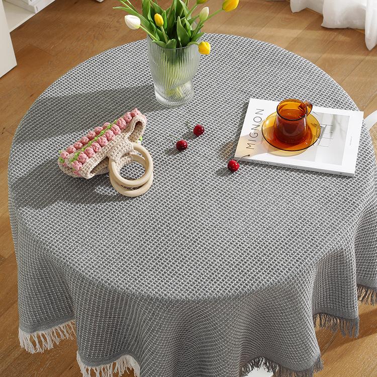 Lace White Dining Table Fabric Style Round Table Square Table Bedside Table Desk Photo Background Cloth Tablecloth Decoration