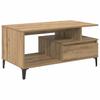 Handgefertigter Eichen-Couchtisch 90 x 49 x 45 cm Holzwerkstoff