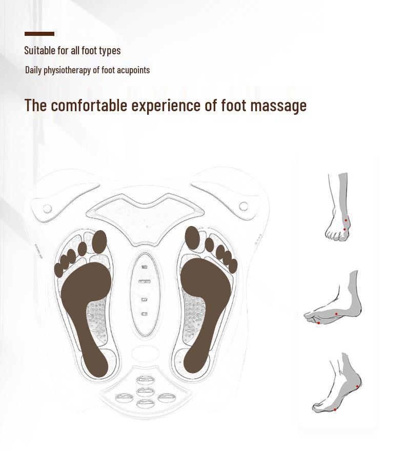 Low-Frequency EMS Foot Massager with Multi-Level Adjustment & Infrared Physiotherapy, CE Certified