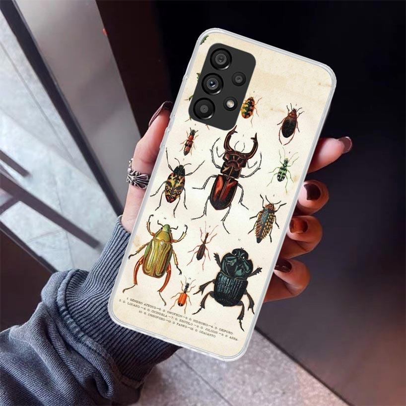 Bugs Bees Scientific Decomposition Phone Case For Samsung Galaxy A12 A52S A42 A32 A22 A51 A50 Note 20 Ultra 10 S10 Plus A71 A70
