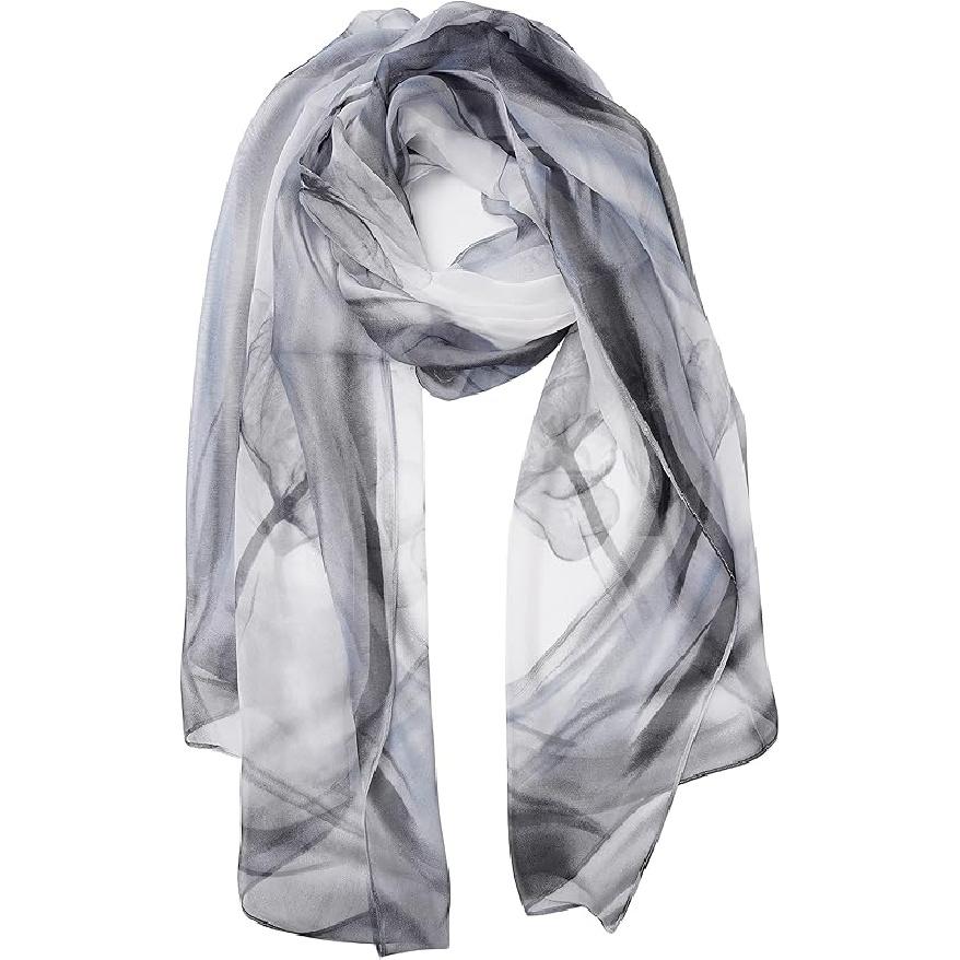 TWÓJ UŚMIECH Damski/Kobiecy Lekki Szal Szal z Mieszanki z Nadrukiem Kwiatowym/Jednokolorowy Na Sezon Wiosenno-Letni