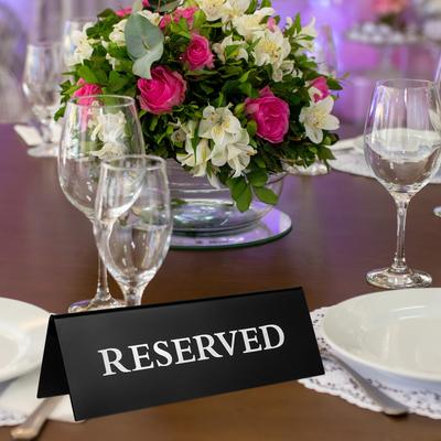 4Pcs Acrylic Table Card Sign Hotel Restaurant Reserved Table Signs Reminder Sign For Wedding Birthday Party Decorations