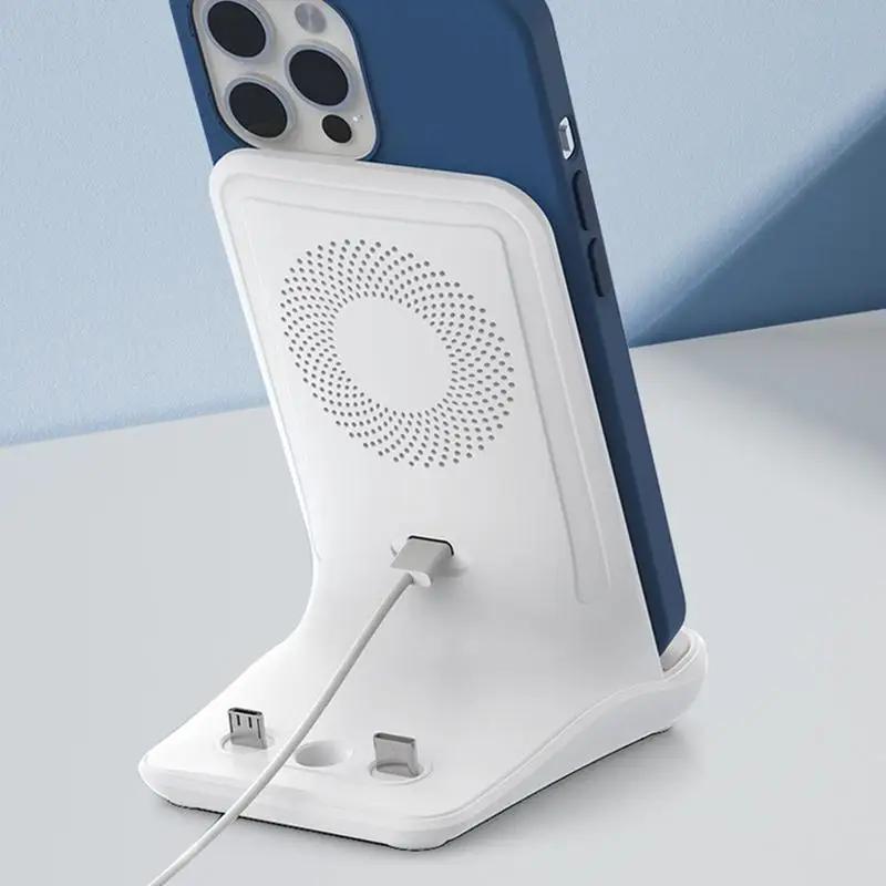 Magnetische Ladestation, 100-W-Schnellladegerät, vertikaler Handy-Ladeständer, kabellose Ladestation, multifunktionales Handy