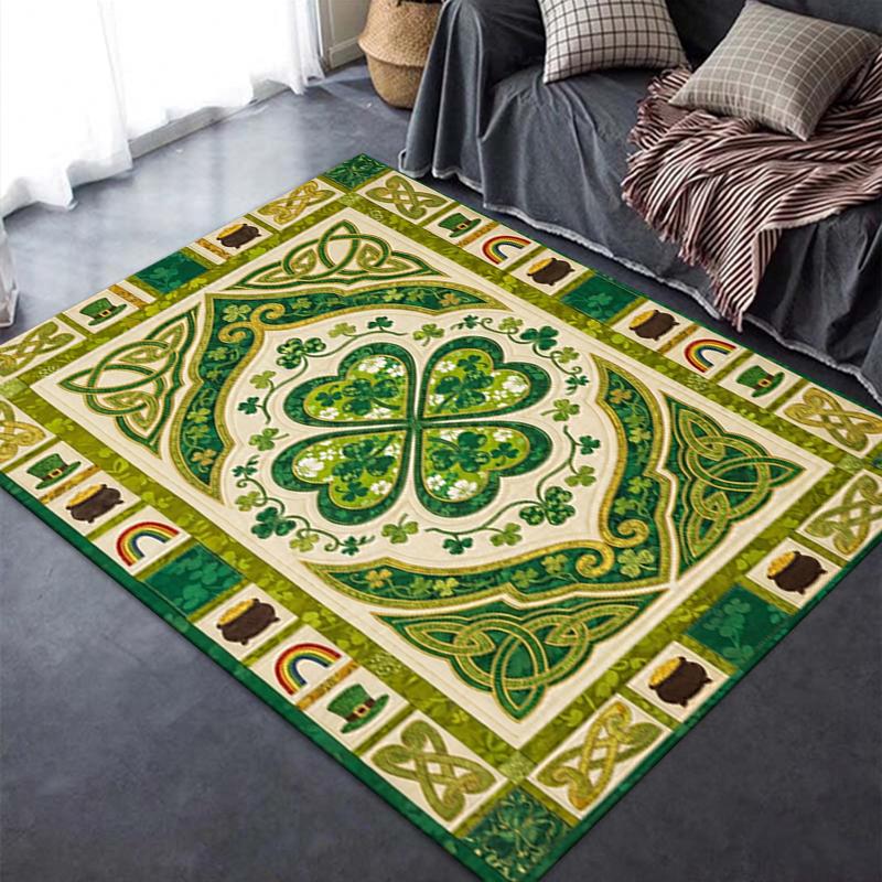 2025 New St.Patrick's Day Carpet Rug for Living Room Bedroom Home Sofa Decoration,Kids Play Non-slip Floor Mat72