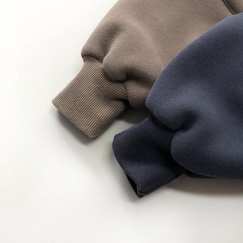 Jungen Gefütterte Jogginghosen Kinder Lässiger Stil Gefütterte Jogginghosen Winter Mädchen Einteiler Verdickt Warm Lockere Hosen 1-8J