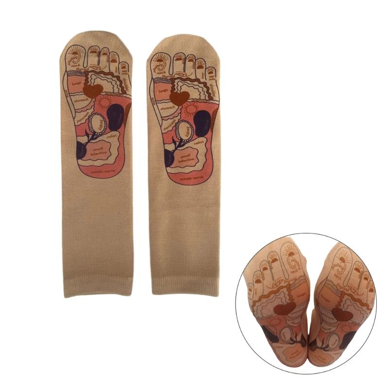Cotton Foot Massage Acupressure Socks Relieve Fatigue Reduce Stress Suitable for Long Periods of Standing and Sitting