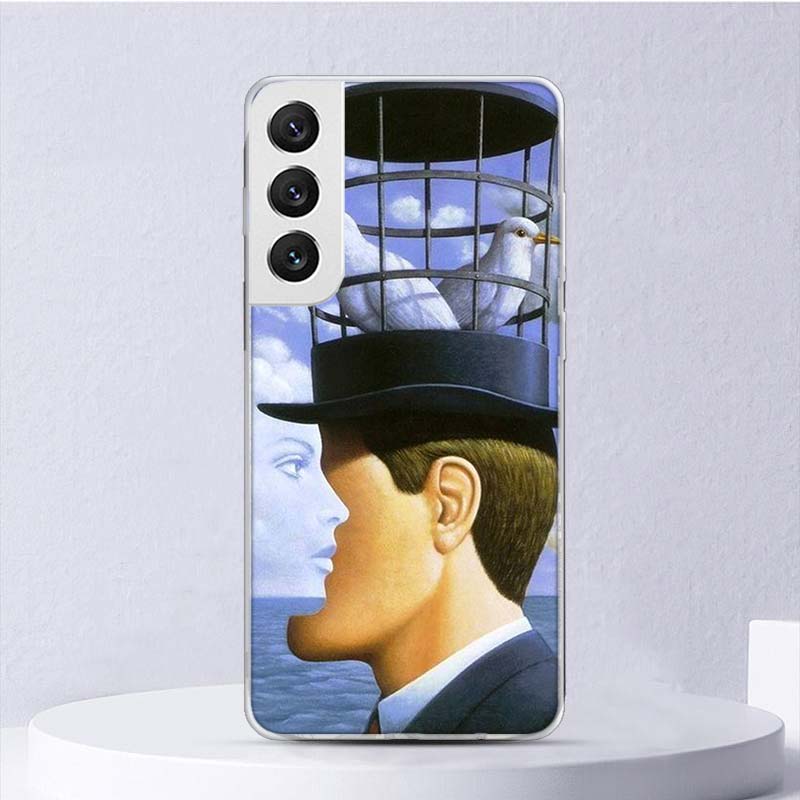 Rene Magritte Art Soft Case For Samsung Galaxy S25 S24 S23 S22 Ultra Phone Cover S20 FE S21 Plus S25 Edge + Funda Coque Galaxy S
