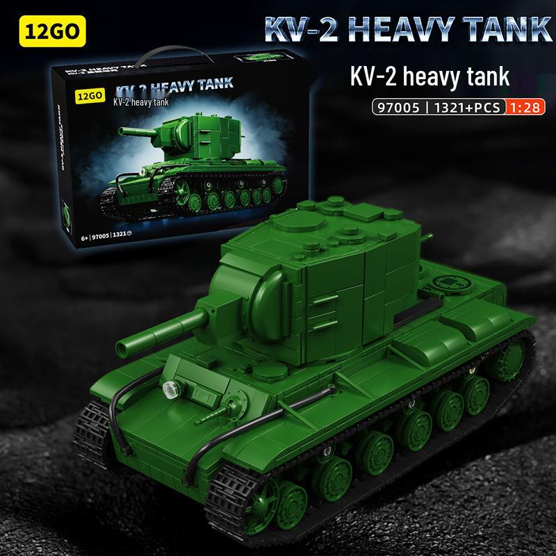 

Советский тяжёлый танк времён Второй мировой войны, игрушка-конструктор для студентов 41.6*11.2*28.2 cm [2kg]