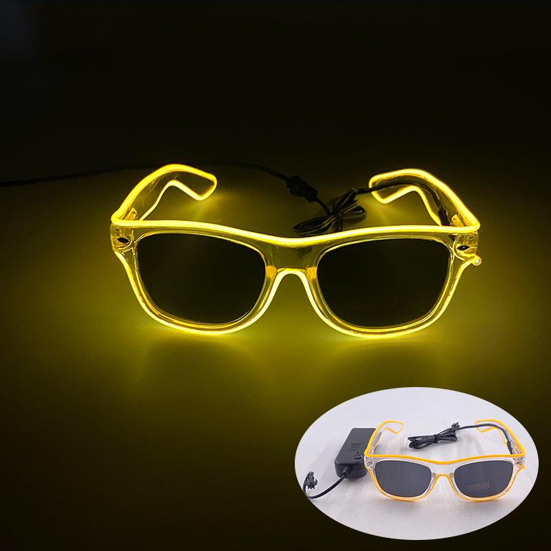 Hot Sale Luminous Neon Glasses With Lights LED Eyeglasses Bar Rave Parties Props Glowing Glasses Festival Club Supplies