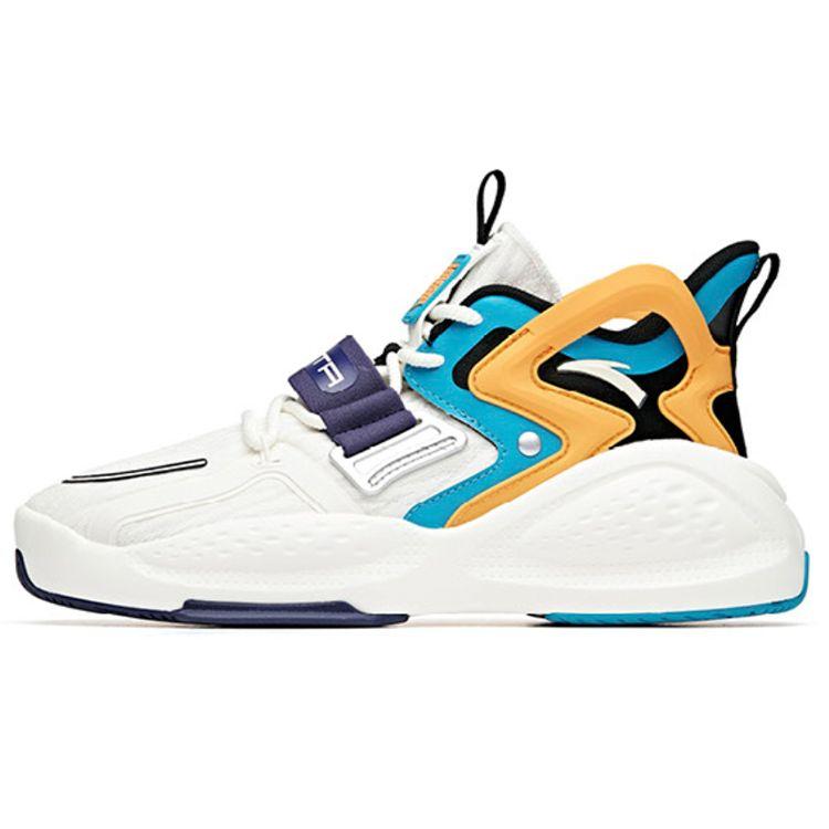 ANTA Men Badao 40 Retro Casual Sneakers Off White Blue Yellow Purple 112038081-3 42