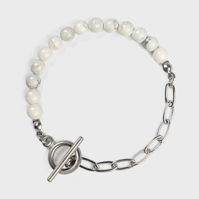 

BICYCLE TROPHY BT Gemstone Bracelet 03 (2TYPE / 6mm Howlite) 15cm (handlebar type)