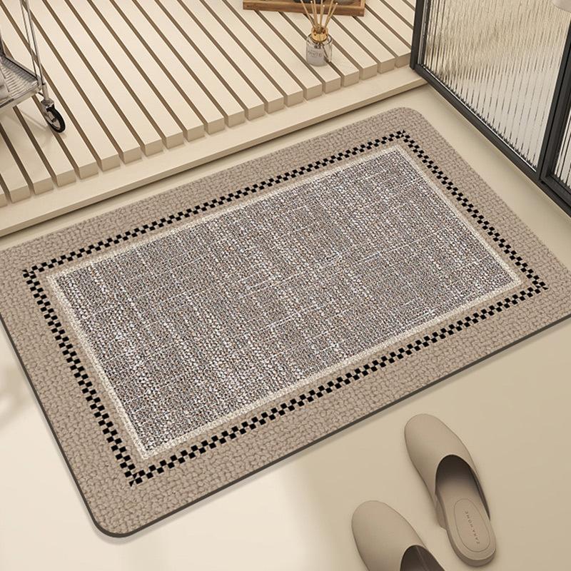 Simple Modern Air-drying and Absorbent Bathroom Floor Mats, Anti-slip Waterproof Carpet Wear-resistant and Dirty-resistant Foot Cushions