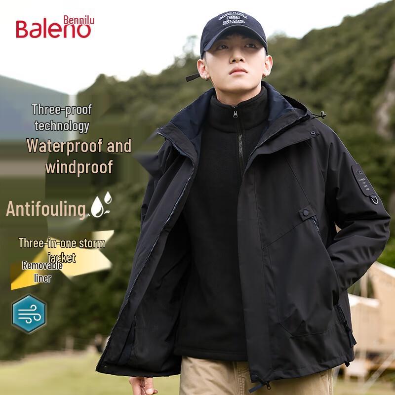 Baleno Men s 2025 Fall/Winter 3-in-1 Outdoor Jacket L