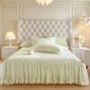 2026 New Pure Color Clip Cotton Bed Dress Single Piece Scarf Single Bed Cover Four Seasons Universal Bed Cover Skirt Side Bed Apron