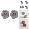 Fashion Chic Geometric Flower Earrings For Women Trendy Alloy Studs
