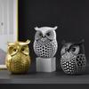 Handmade Owl Statue Cartoon Animal Sculpture Funny Owl Figurine  Office
