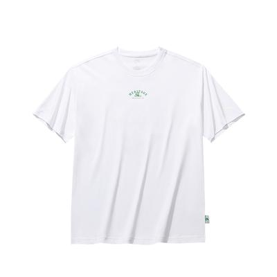 Comfortable Simple Versatile Round Neck Letter Print Breathable Short Sleeve T-Shirt Unisex Tops Snow-White 172538114-1