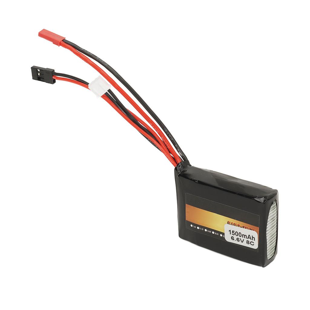 6.6V 1500mAh 8C Lithium Battery Replacement for Futaba 4PX 14SG 4PV 4PLS 3PV Remote Control