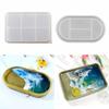 2Pcs Epoxy Resin Molds Big & Small Tray Silicone Molds DIY Jewelry Display Tray Ornament Tool for DIY Resin Home Decor