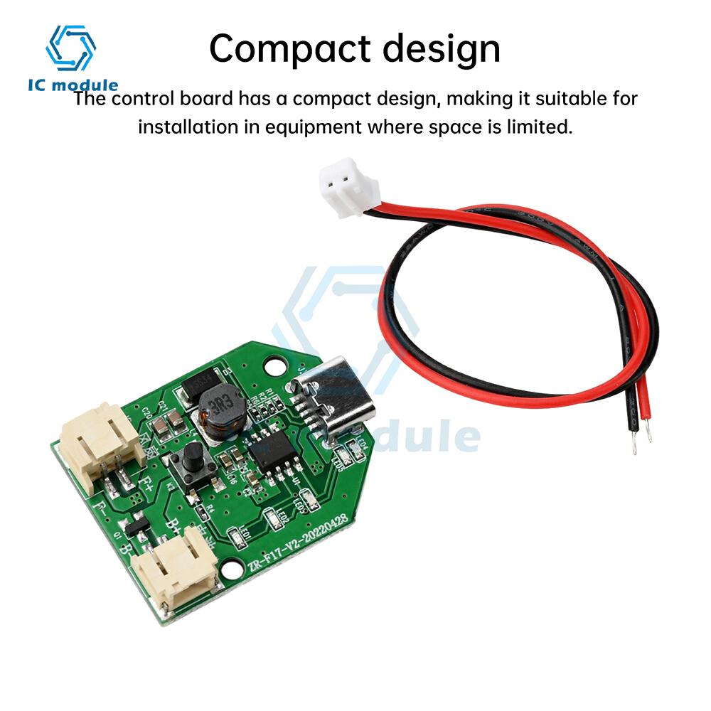 Type C USB Charging Small Fan Circuit Board 9V Boost Three Speed Stepless Speed Regulation Charging Handheld Fan Control Board