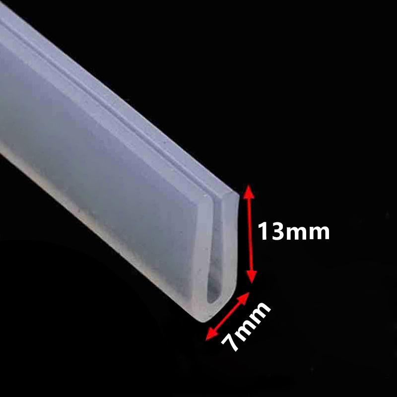 1 Meter U Channel Silicone Rubber Shower Door Glass Sealing Strip Edge Trim Glazing Weatherstrip Edge Guard