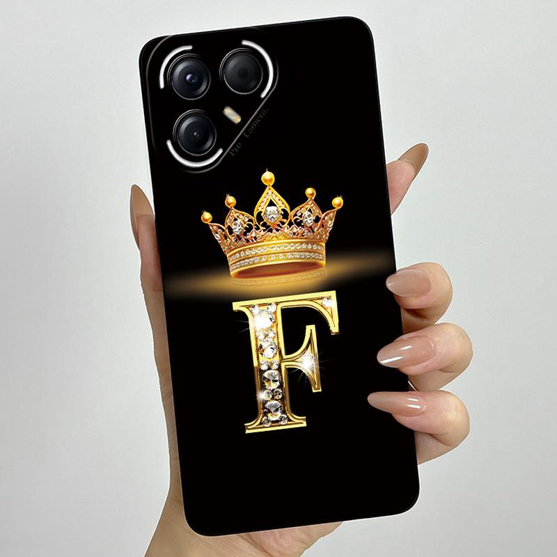 For Tecno Pova 7 Pro Ultra 5G Case Luxury Crown Letter Silicone Soft Phone Case For Tecno Pova7 Pro Ultra Shockproof Back Covers
