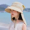 Big Brim Children's Sun Hat Sun Protection Children Beach Cap Kids Whistle Sunscreen Hat  Spring
