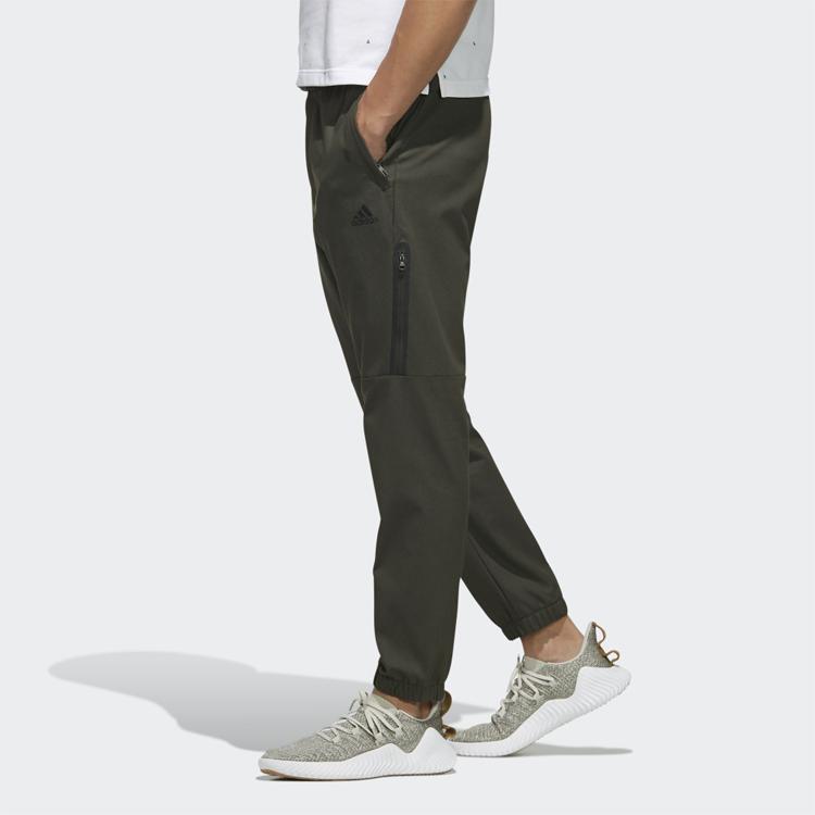 adidas Twill Conical Slim-Fit Cuffed Casual Sport Pants Men Bottoms Deep-Earth-Brown FJ6763