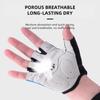 1Pair Gel Half Finger MTB Road Bike Gloves Anti-Slip Anti-Sweat Shockproof Cycling Bicycle Gloves for Left-Right Hand