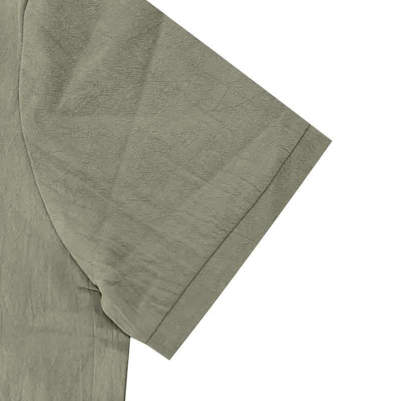 Men's Summer Sporty Cotton Linen Two-Piece Set: Breathable Short Sleeve Polo Shirt & Lapel Shorts