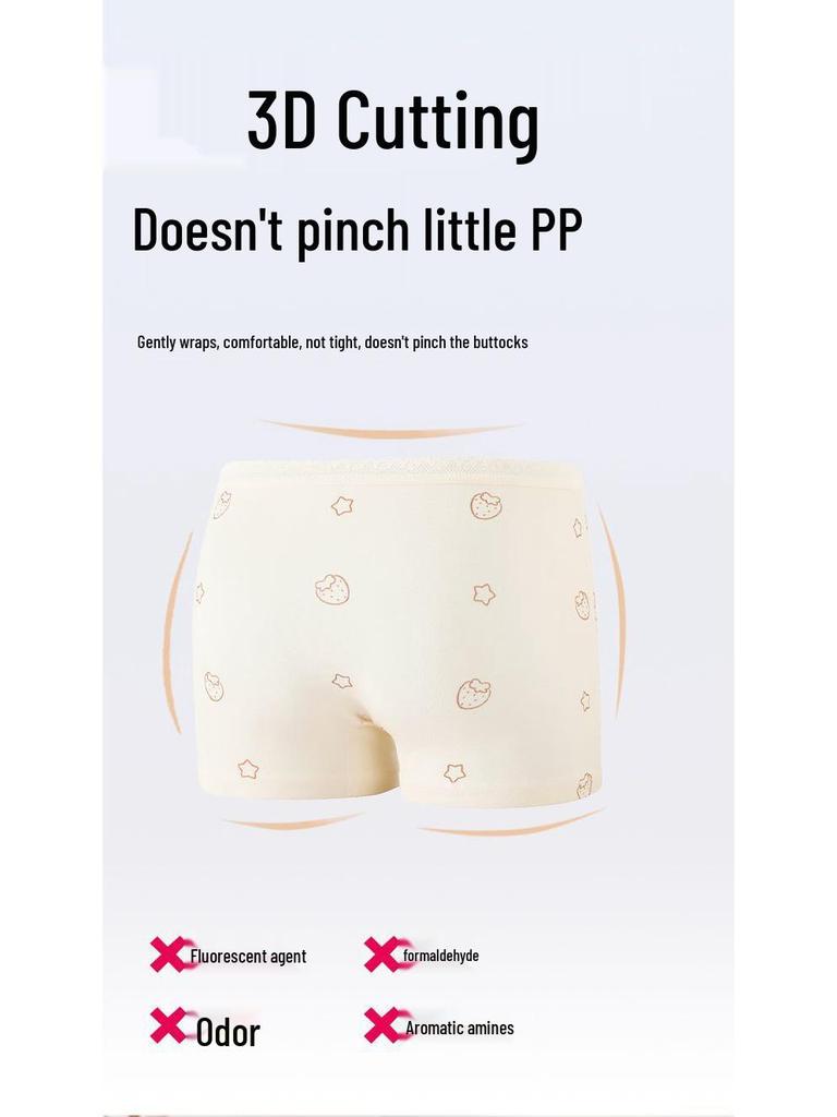 Girls' Growth Underwear: Soft 4-Corner, No-Pinch, Flat-Legged, Antibacterial 10A Baby Pants