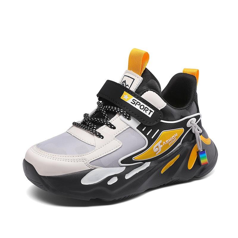 

Kids Sports Shoes Color Block Non-slip Running Breathable Comfortable Sneakers for Boys 40 чорний